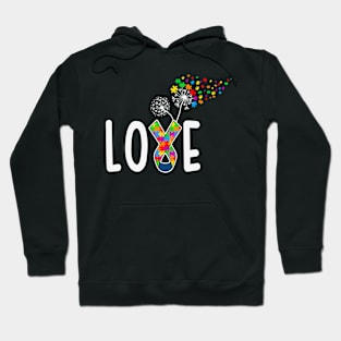 Love Puzzle ribbon Autism Awareness Gift for Birthday, Mother's Day, Thanksgiving, Christmas Hoodie